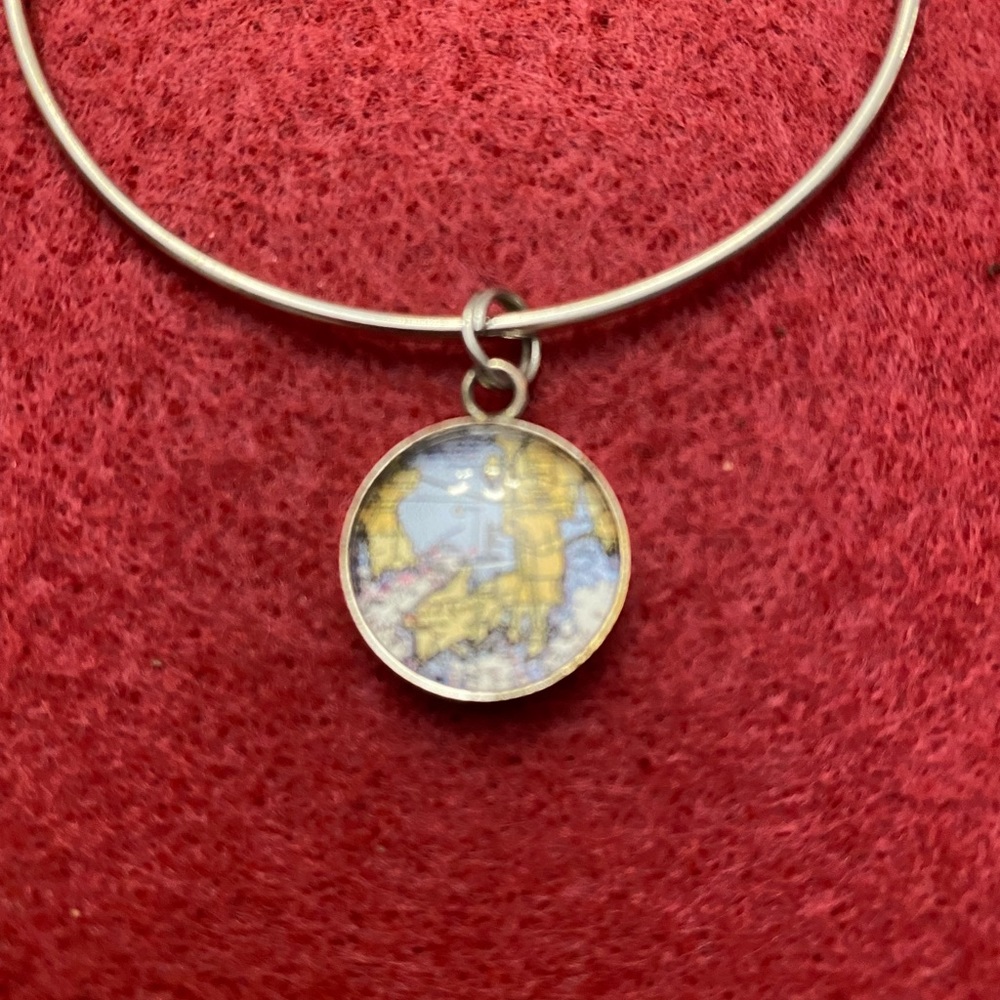 Alex and Ani Bangle Charm Bracelet - Map Charm